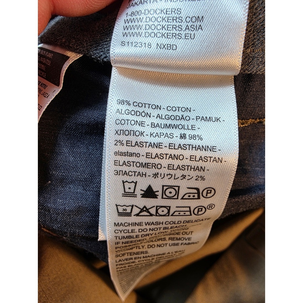 Dockers Signature Khaki Pants Mens 48x29 Tan Iron Free Straight Big & Tall NWT - Picture 5 of 8